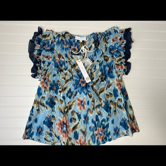 House of Harlow 1960 Tops - House of Harlow 1960 Women's Floral Ruffle Top Blouse Small NEW